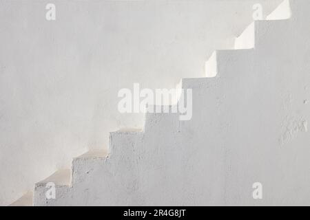 Escalier blanc, vu en Grèce Banque D'Images