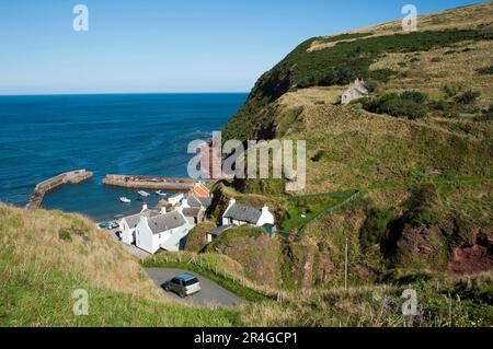 Fischerdforf, Pennan, Aberdeenshire, Écosse, Royaume-Uni Banque D'Images