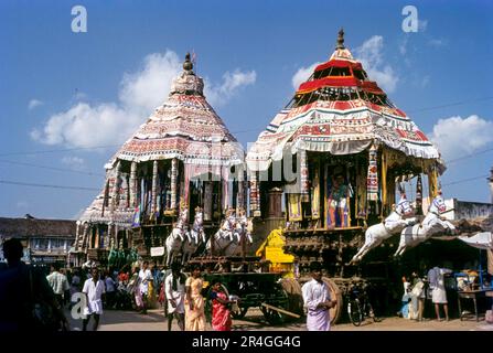 Char du temple de Kumbheswalar à Kumbakonam, Tamil Nadu, Inde, Asie Banque D'Images