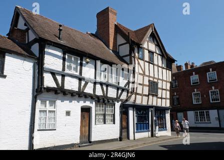 Bâtiments à colombages noirs et blancs à Tewkesbury, Gloucestershire, Cotswolds, Angleterre, Royaume-Uni Banque D'Images