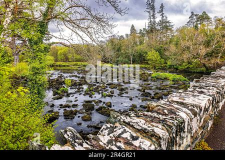 Rivière Caragh à Blackstones Bridge, Glencanane, comté de Kerry, Irlande Banque D'Images