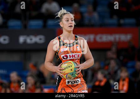 28th mai 2023 ; Ken Rosewall Arena, Sydney, Nouvelle-Galles du Sud, Australie : Suncorp Super Netball, Giants versus Queensland Firebirds ; Jamie-Lee Price of the Giants Banque D'Images