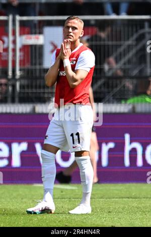 ALKMAAR - Jesper Karlsson d'AZ lors du match de première ligue néerlandais entre AZ Alkmaar et PSV au stade AFAS sur 28 mai 2023 à Alkmaar, pays-Bas. ANP OLAF KRAAK Banque D'Images