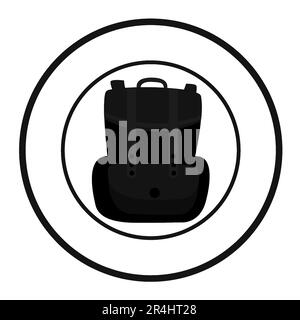 Illustration vectorielle du logo Noir Sac blanc et fond blanc. Illustration de Vecteur