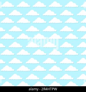 Illustration vectorielle du motif de nuages et de l'arrière-plan en bleu. Illustration de Vecteur