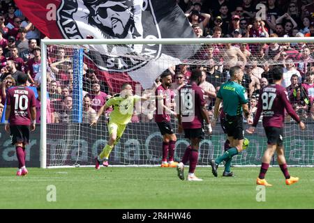 Salerno, Italie. 27th mai 2023. Pendant la série Un match entre les États-Unis Salernitana et Udinese Calcio au Stadio Arechi sur 27 mai 2023 à Salerne, Italie. Credit: Giuseppe Maffia/Alay Live News Banque D'Images