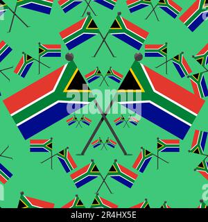 Illustration vectorielle du motif Afrique du Sud drapeaux et couleurs vertes arrière-plan Illustration de Vecteur