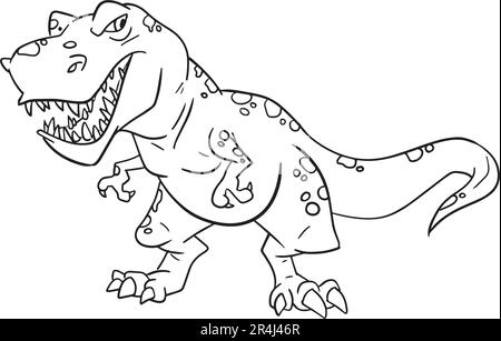 Page de coloriage facile de bébé dinosaure . Vecteur de la feuille d'icônes. Illustration de Vecteur