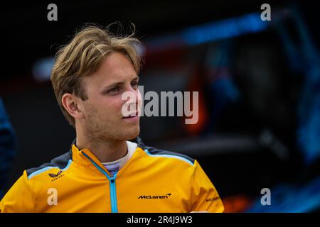 Circuit Donington Park, Leicestershire. 28 mai 2023. Garage 59 McLaren 720s GT3 Evo pilote Marvin Kirchhöfer lors de la ronde 4 de l'Intelligent Money British GT Championship au circuit Donington Park, Leicestershire. 28 mai 2023. Credit: Jurek Biegus/Alamy Live News Banque D'Images