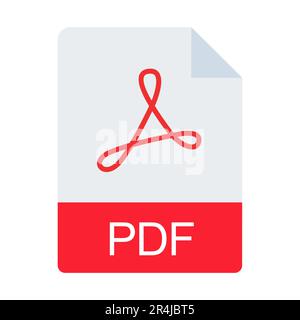 Icône PDF, illustration vectorielle. Style plat. Illustration de l'icône Vector PDF isolée sur blanc, icône PDF Eps10. vecteur de conception graphique des icônes pdf Illustration de Vecteur