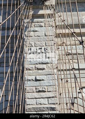 Tour de Brooklyn Bridge, New York City, États-Unis Banque D'Images