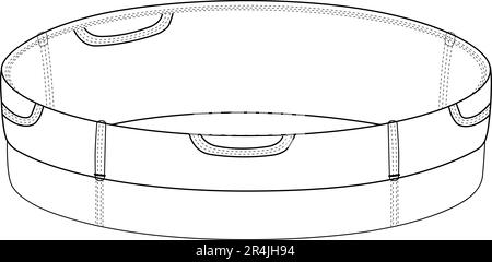 Dessin art de ligne de ceinture Ouest Illustration de Vecteur