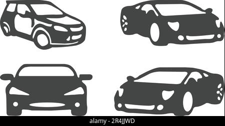 Illustration du vecteur de vue en perspective de la voiture Illustration de Vecteur