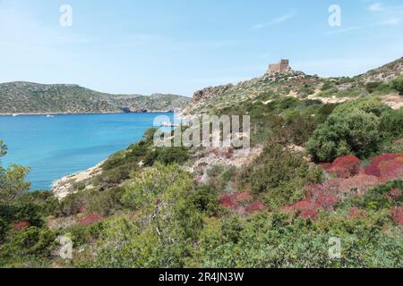 Vue sur le château de l'île de Cabrera, Majorque, Iles Baléares, Espagne Banque D'Images