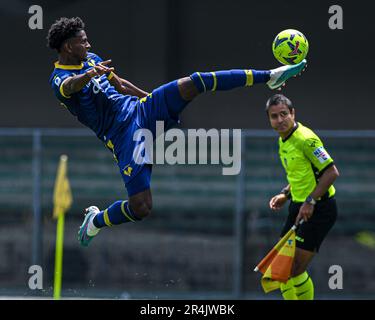 Vérone, Italie. 28th mai 2023. Stade Bentegodi, 28.05.23 Juan Cabal (32 Hellas Verona) pendant la série Un match entre Hellas Verona et Empoli FC au stade Bentegodi à Vérone, Italie Soccer (Cristiano Mazzi/SPP) Credit: SPP Sport Press photo. /Alamy Live News Banque D'Images