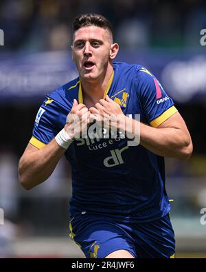 Vérone, Italie. 28th mai 2023. Stade Bentegodi, 28.05.23 Adolfo Gaich (38 Hellas Verona) pendant la série Un match entre Hellas Verona et Empoli FC au stade Bentegodi à Vérone, Italie Soccer (Cristiano Mazzi/SPP) Credit: SPP Sport Press photo. /Alamy Live News Banque D'Images