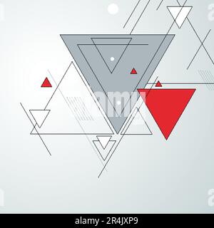 Arrière-plan géométrique abstrait avec triangles. Style minimaliste. Illustration de connexion vectorielle Illustration de Vecteur
