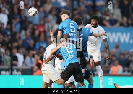 Brugge, Belgique. 28th mai 2023. Hans Vanaken, du Club, marque un but lors d'un match de football entre le Club Brugge et KRC Genk, dimanche 28 mai 2023 à Bruges, le 5 jour des matchs des champions de la première division du championnat belge de la Jupiler Pro League 2022-2023. BELGA PHOTO BRUNO FAHY crédit: Belga News Agency/Alay Live News Banque D'Images