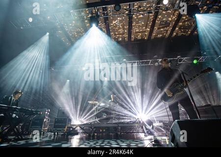 Brighton, Royaume-Uni. Dimanche 28 mai 2023.Daniel Kessler, Sam Fogarinol et Paul Banks d'Interpol se produit au Brighton Dome,© Jason Richardson / Alay Live News Banque D'Images