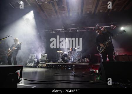 Brighton, Royaume-Uni. Dimanche 28 mai 2023.Daniel Kessler, Sam Fogarinol et Paul Banks d'Interpol se produit au Brighton Dome,© Jason Richardson / Alay Live News Banque D'Images