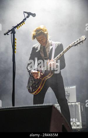 Brighton, Royaume-Uni. Dimanche 28 mai 2023.Daniel Kessler d'Interpol se produit au Brighton Dome,© Jason Richardson / Alay Live News Banque D'Images