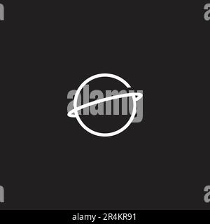 vecteur de logo orbital à anneaux de planète lettre g. Illustration de Vecteur