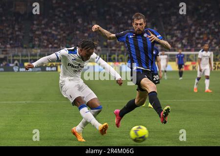 Milan, Italie. 27th mai 2023. Italie, Milan, mai 27 2023: Ademola Lookman (Atalanta Striker) contre-coup dans la seconde moitié pendant le match de football FC Inter vs Atalanta BC, Serie A Tim 2022-2023 day37 San Siro Stadium (photo de Fabrizio Andrea Bertani/Pacific Press) crédit: Pacific Press Media production Corp./Alay Live News Banque D'Images