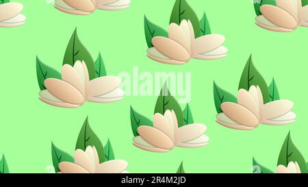 pistaches sur fond vert, illustration vectorielle, motif. noix pour la nourriture et les boissons. pistaches vertes avec feuilles. motif, décor pour la cuisine et Illustration de Vecteur