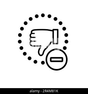 Icône de vecteur pour désavantage. Signe de désavantage de vecteur de ligne, symbole pour le Web et le mobile Illustration de Vecteur