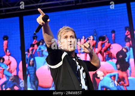 Westlife sur scène à Grona Lund à Stockholm, Suède, 28 mai 2023.photo: Jonas Ekmount / TT / code 10030 Banque D'Images