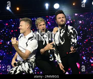 Westlife sur scène à Grona Lund à Stockholm, Suède, 28 mai 2023.photo: Jonas Ekmount / TT / code 10030 Banque D'Images