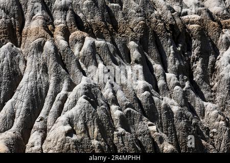 Les feuilles d'érosion ont présenté des textures dans la terre du Dakota du Nord. Banque D'Images