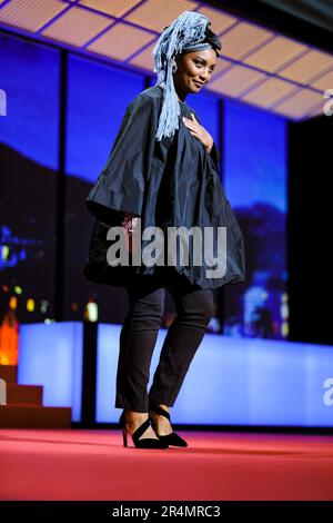 Rungano Nyoni photographié lors de la cérémonie de clôture du Festival International du film de Cannes 76th au Palais des Festivals de Cannes, France, le 27 mai 2023. Banque D'Images