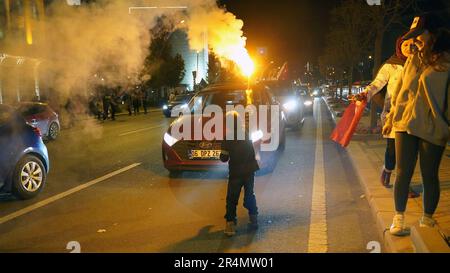 Ankara, Cankaya, Turquie. 29th mai 2023. Les citoyens du Parti AK ont fêté à Ankara après la réélection de Recep Tayyip Erdogan au poste de président selon des résultats non officiels. (Credit image: © Sedat Elbasan/ZUMA Press Wire) USAGE ÉDITORIAL SEULEMENT! Non destiné À un usage commercial ! Crédit : ZUMA Press, Inc./Alay Live News Banque D'Images