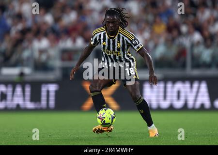 Turin, Italie. 28th mai 2023. Moise Kean de Juventus FC en action pendant la série Un match de football entre Juventus FC et AC Milan au stade Allianz sur 28 mai 2023 à Turin, Italie . Credit: Marco Canoniero / Alamy Live News Banque D'Images