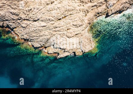 Côte rocheuse à Majorque, Espagne. Banque D'Images