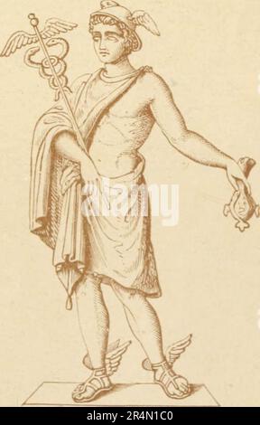 'Manue de la mythologie : grec et romain, norse, et ancienne mythologie allemande, hindoo et égyptienne' (1875) Banque D'Images