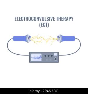 Thérapie électroconvulsive ECT pour le traitement de la dépression sévère Illustration de Vecteur