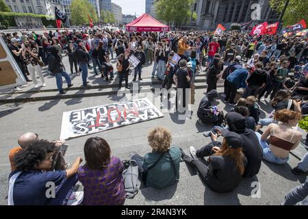 Bruxelles, Belgique. 29th mai 2023. Manifestation de la Coalition contre l'extrême droite et le fascisme, lundi 29 mai 2023, à Bruxelles. BELGA PHOTO NICOLAS MATERLINCK crédit: Belga News Agency/Alay Live News Banque D'Images