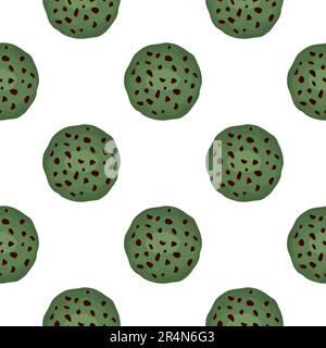 Pattern fait maison biscuit différents goût dans la pâtisserie biscuit, pattern cookie consiste en la collection naturelle savoureuse biscuit de la nourriture accessoire de pâtisserie, patte Illustration de Vecteur