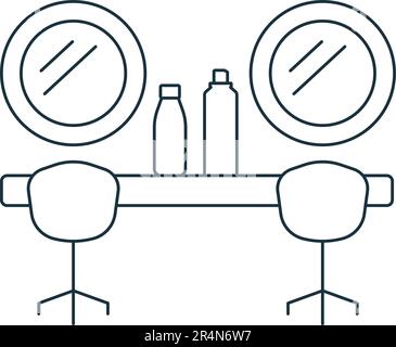Icône du salon de beauté. Signe simple monochrome de la collection de cosmétologie. Icône de salon de beauté pour logo, modèles, web design et infographies. Illustration de Vecteur