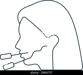 Icône mèsolectures. Signe simple monochrome de la collection de cosmétologie. Icône Mesothreads pour logo, modèles, web design et infographies. Illustration de Vecteur