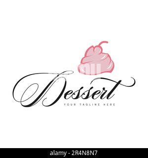 Dessert Shop logo Design logo Cupcake logotype Illustration de Vecteur