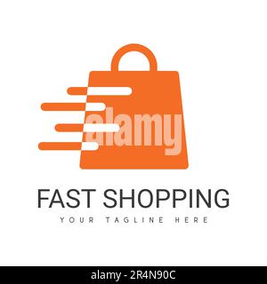 Online Mart Shopping logo Design Grocery Store Shopping logo Illustration de Vecteur