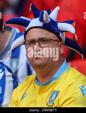 Londres, Royaume-Uni. 29th mai 2023. Sheffield mercredi fans arrivant en avant du match final de la Sky Bet League 1 Barnsley vs Sheffield mercredi au stade de Wembley, Londres, Royaume-Uni, 29th mai 2023 (photo de Gareth Evans/News Images) à Londres, Royaume-Uni le 5/29/2023. (Photo de Gareth Evans/News Images/Sipa USA) Credit: SIPA USA/Alay Live News Banque D'Images