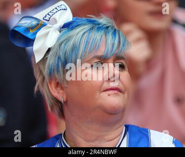 Londres, Royaume-Uni. 29th mai 2023. Sheffield mercredi fans arrivant en avant du match final de la Sky Bet League 1 Barnsley vs Sheffield mercredi au stade de Wembley, Londres, Royaume-Uni, 29th mai 2023 (photo de Gareth Evans/News Images) à Londres, Royaume-Uni le 5/29/2023. (Photo de Gareth Evans/News Images/Sipa USA) Credit: SIPA USA/Alay Live News Banque D'Images