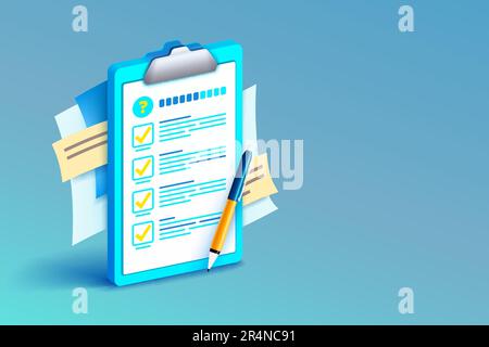 Presse-papiers, page de service de gestion, papier d'affaires. Illustration vectorielle Illustration de Vecteur