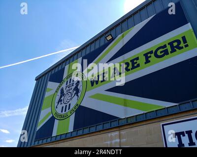 Le New Lawn Stadium accueille le club de football Forest Green Rovers à Stroud, Gloucestershire, Royaume-Uni Banque D'Images