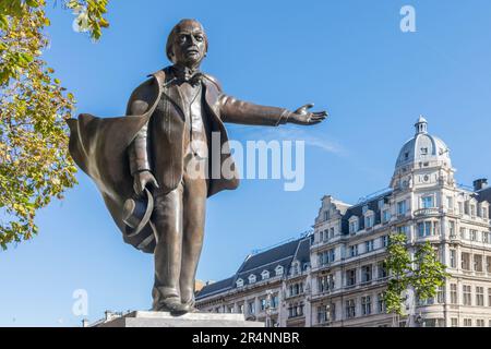 Statue de David Lloyd George, Parliament Square, Londres, Angleterre, Royaume-Uni Banque D'Images