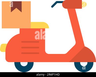 Image vectorielle de l'icône du vélo de livraison. Illustration de Vecteur